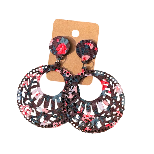 Floral Wood Earrings / Orecchini Floreali Legno